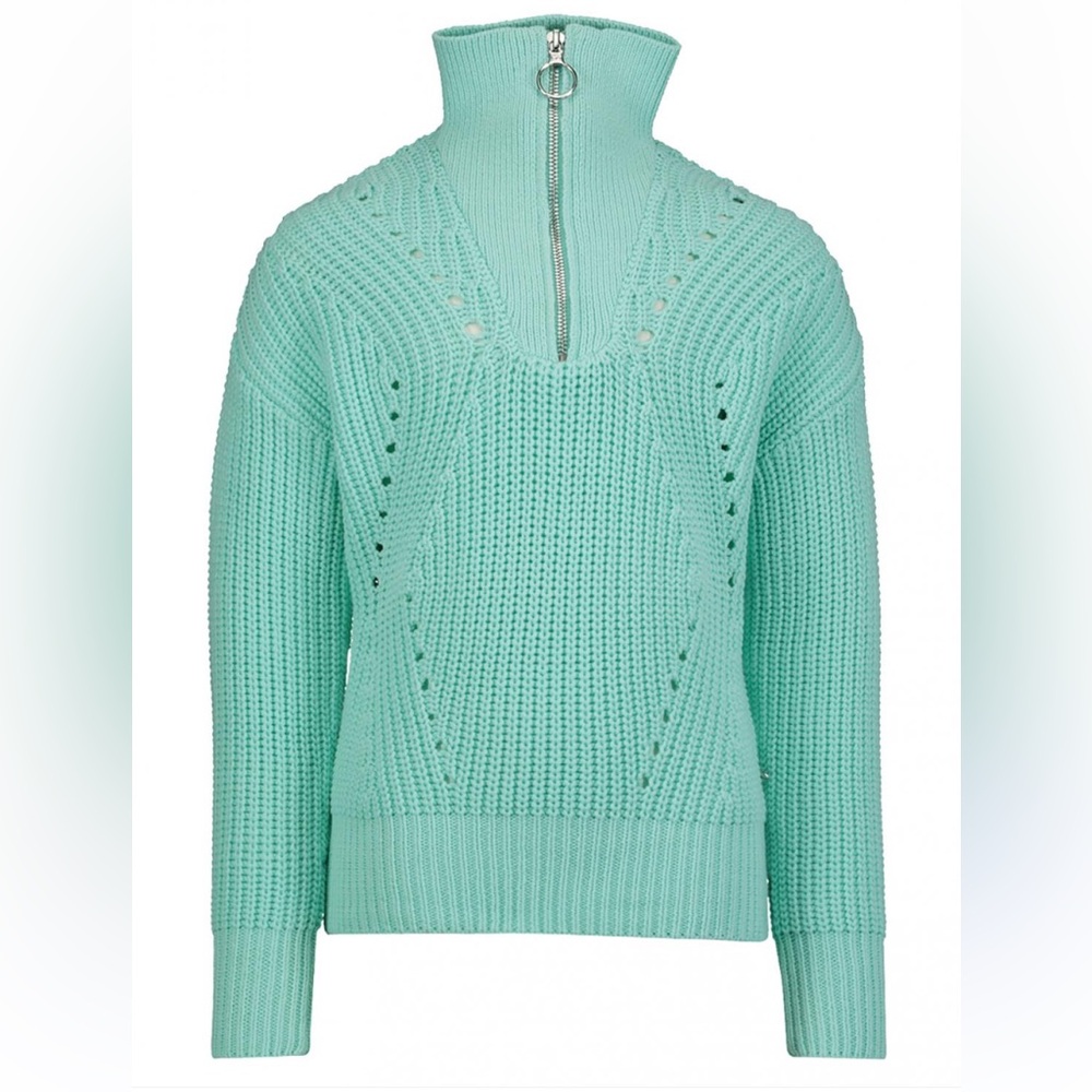 Scotch & Soda cyan 1/2 zip sweater girls 12